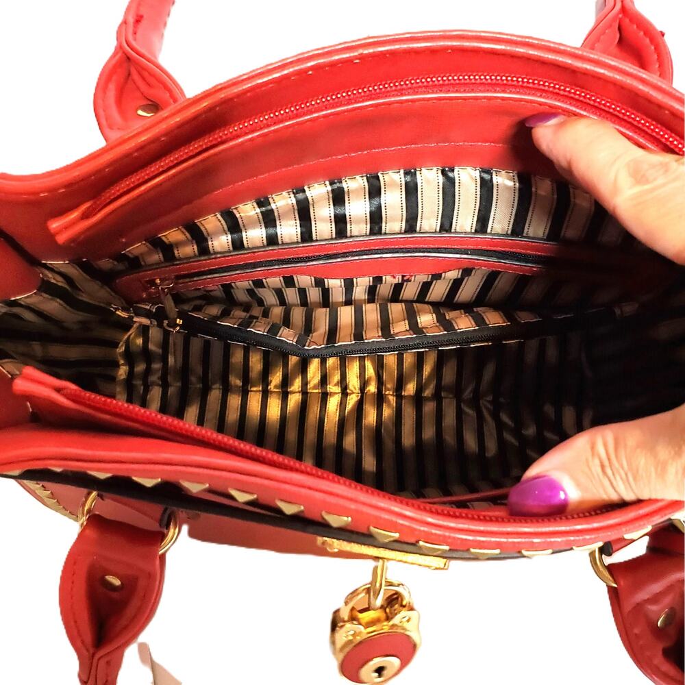 Ruby Blue Couture Jenna Vegan Leather Tote Bag - Picture 8 of 11